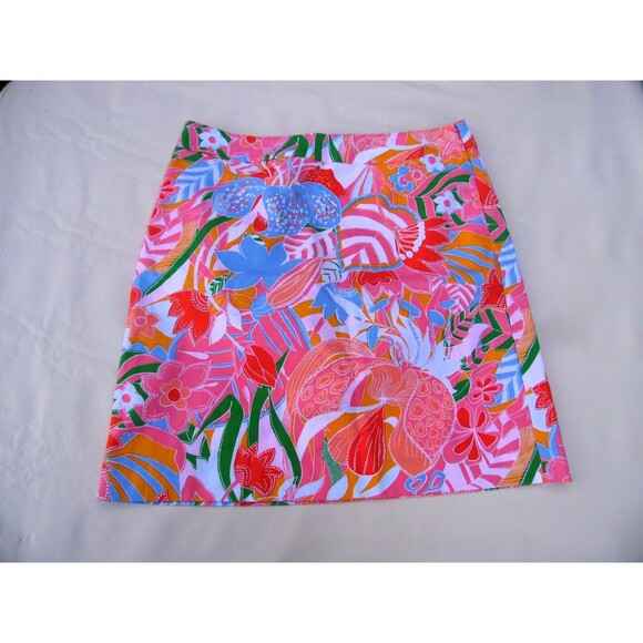 Talbots Skirt Size 8 Multicolor Floral Pattern Knee Length - Picture 3 of 6